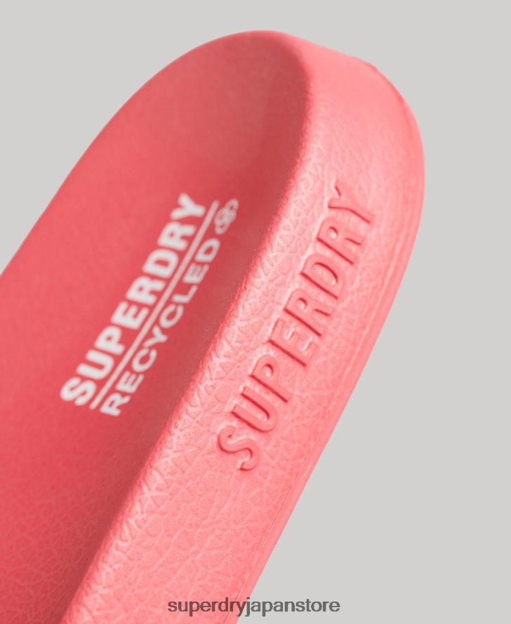 コードロゴプールスライダー 女性 Superdry 靴 ピンク 2J62PZ4352