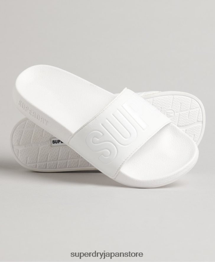 コアプールスライダー 女性 Superdry 靴 白 2J62PZ4354
