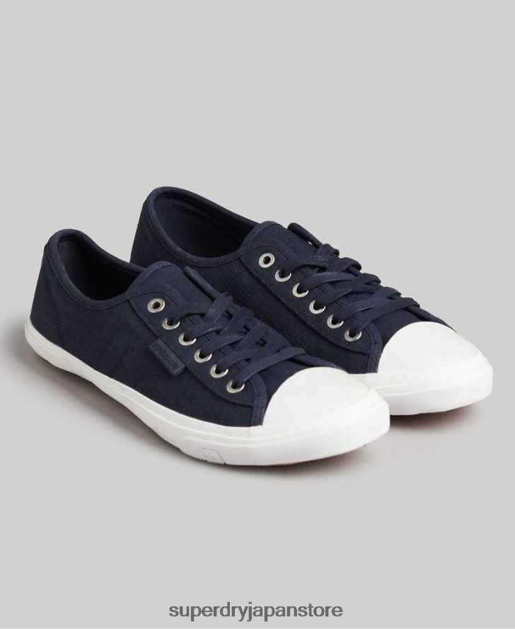 ロープロクラシックスニーカー 女性 Superdry 靴 海軍 2J62PZ4358