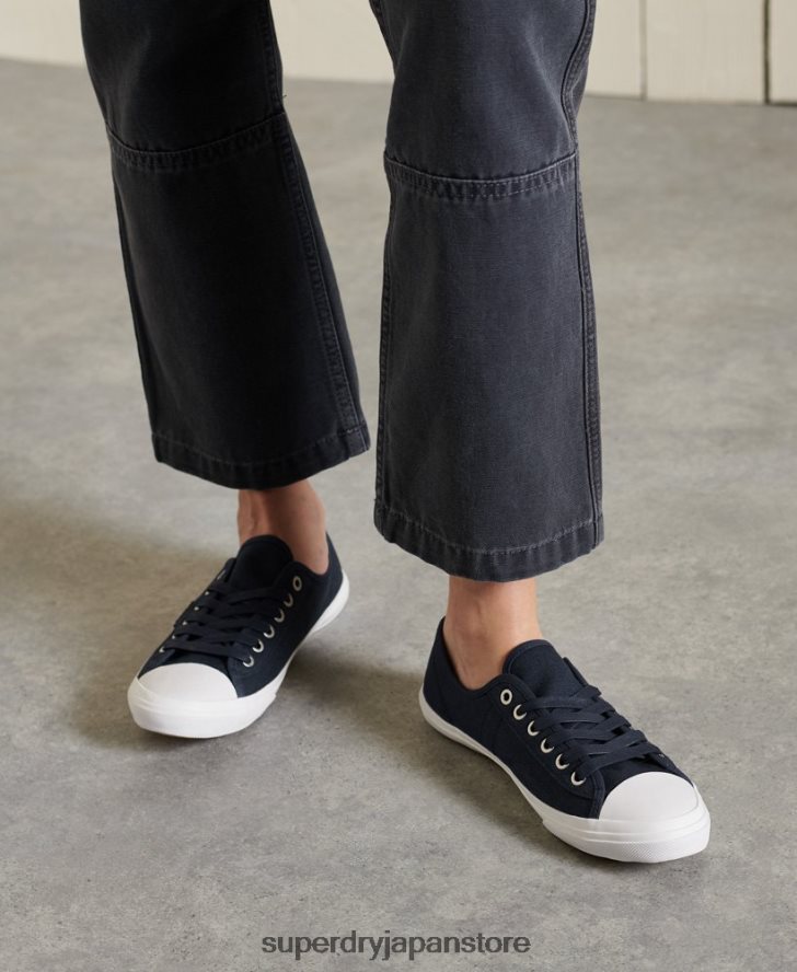 ロープロクラシックスニーカー 女性 Superdry 靴 海軍 2J62PZ4358