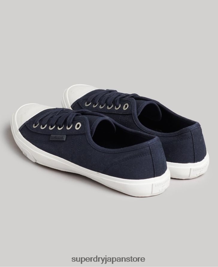 ロープロクラシックスニーカー 女性 Superdry 靴 海軍 2J62PZ4358