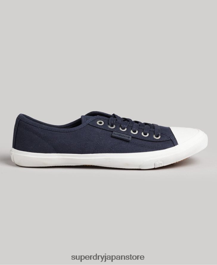 ロープロクラシックスニーカー 女性 Superdry 靴 海軍 2J62PZ4358