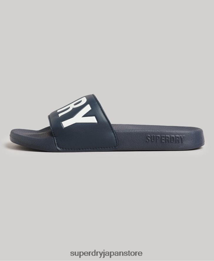 コードコアプールスライダー 女性 Superdry 靴 海軍 2J62PZ4359