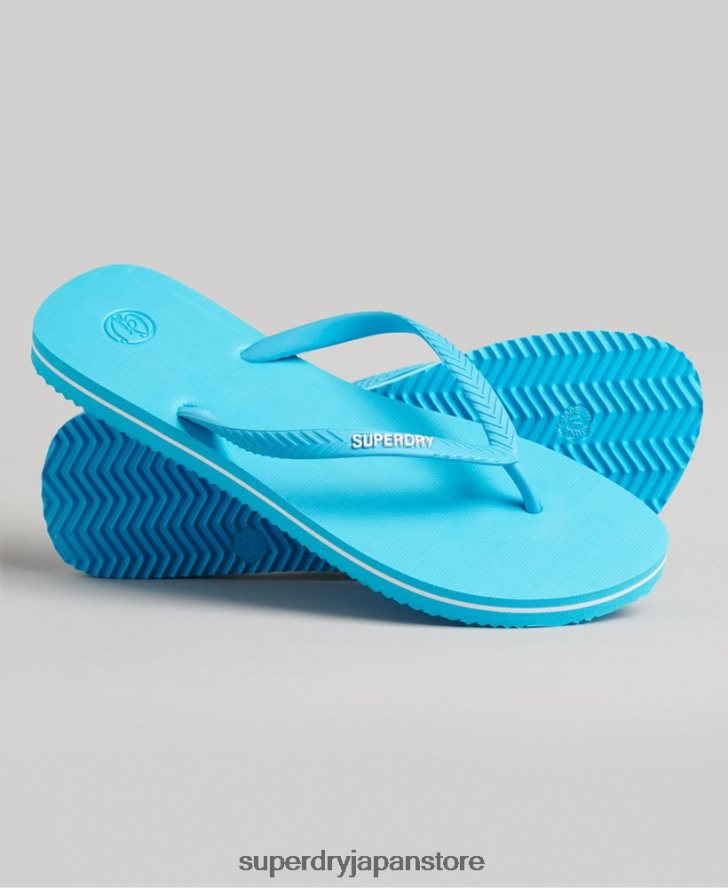 ヴィンテージクラシックビーチサンダル 女性 Superdry 靴 青 2J62PZ4368
