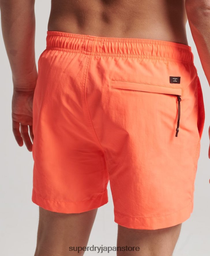 スタジオリサイクルスイムショーツ 男性 Superdry 衣類 コーラル 2J62PZ436