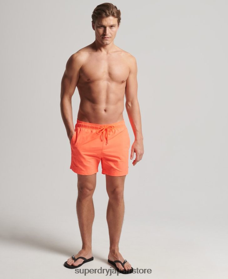 スタジオリサイクルスイムショーツ 男性 Superdry 衣類 コーラル 2J62PZ436