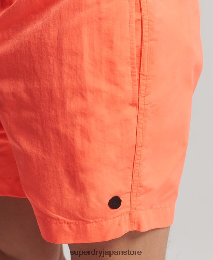 スタジオリサイクルスイムショーツ 男性 Superdry 衣類 コーラル 2J62PZ436