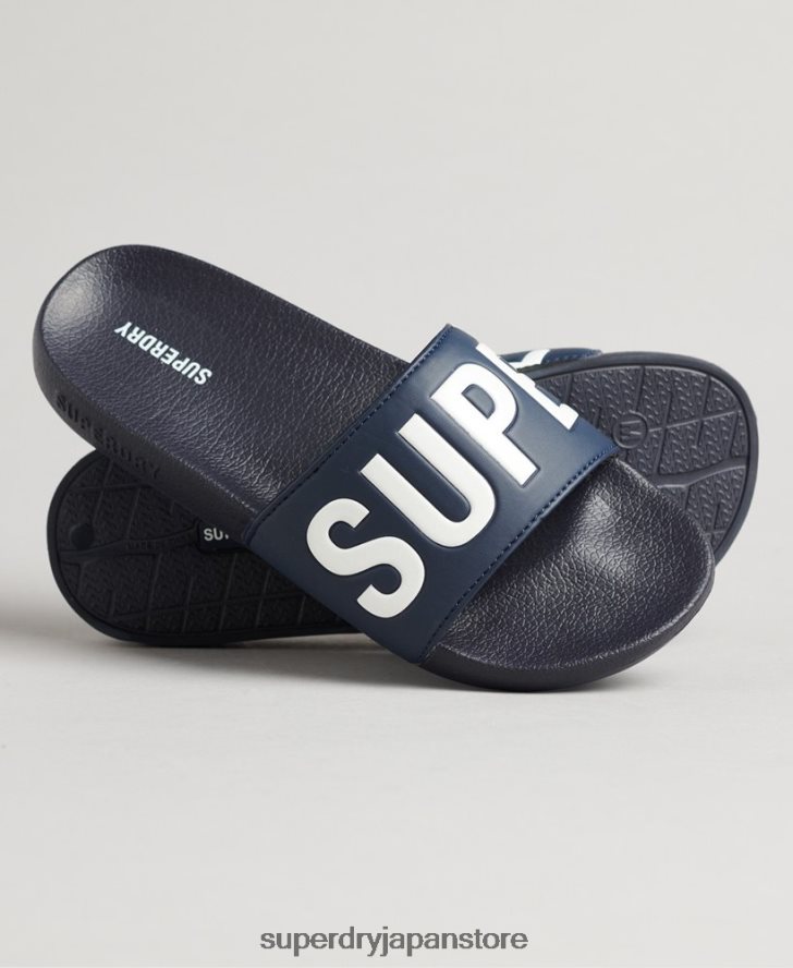 コアプールスライダー 女性 Superdry 靴 海軍 2J62PZ4370