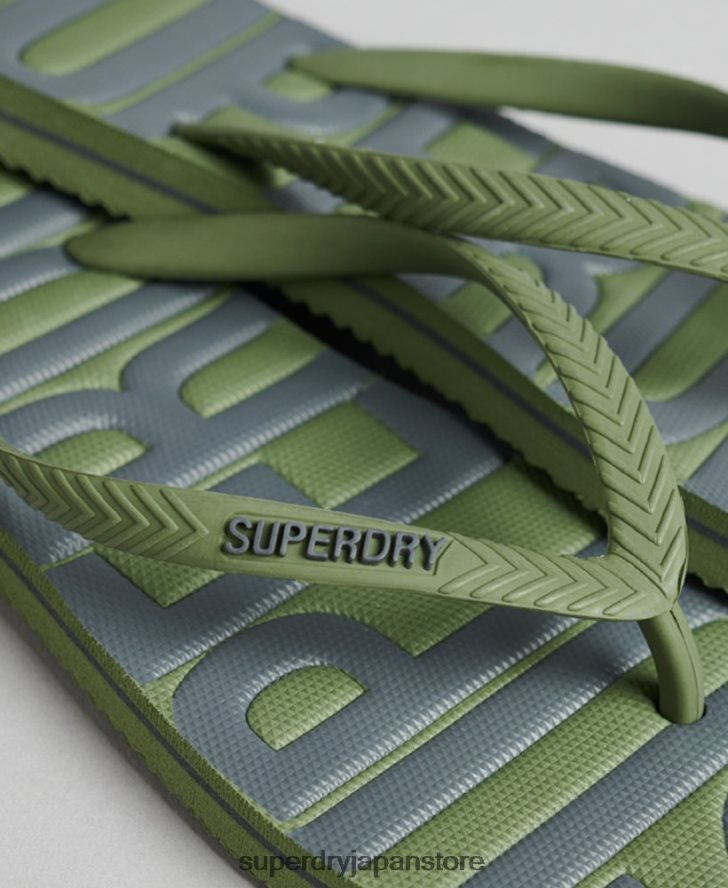 ヴィンテージビーガンビーチサンダル 女性 Superdry 靴 カーキ 2J62PZ4377