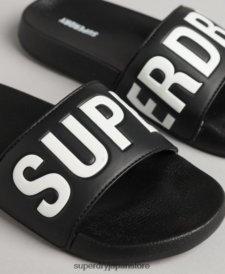 コアプールスライダー 女性 Superdry 靴 黒 2J62PZ4378