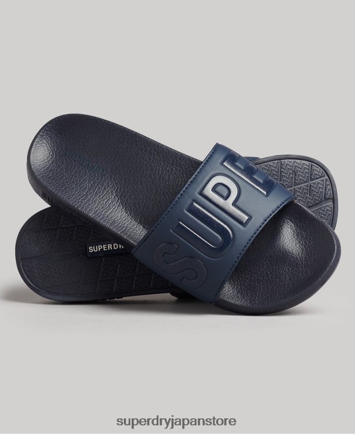 コアプールスライダー 女性 Superdry 靴 海軍 2J62PZ4381