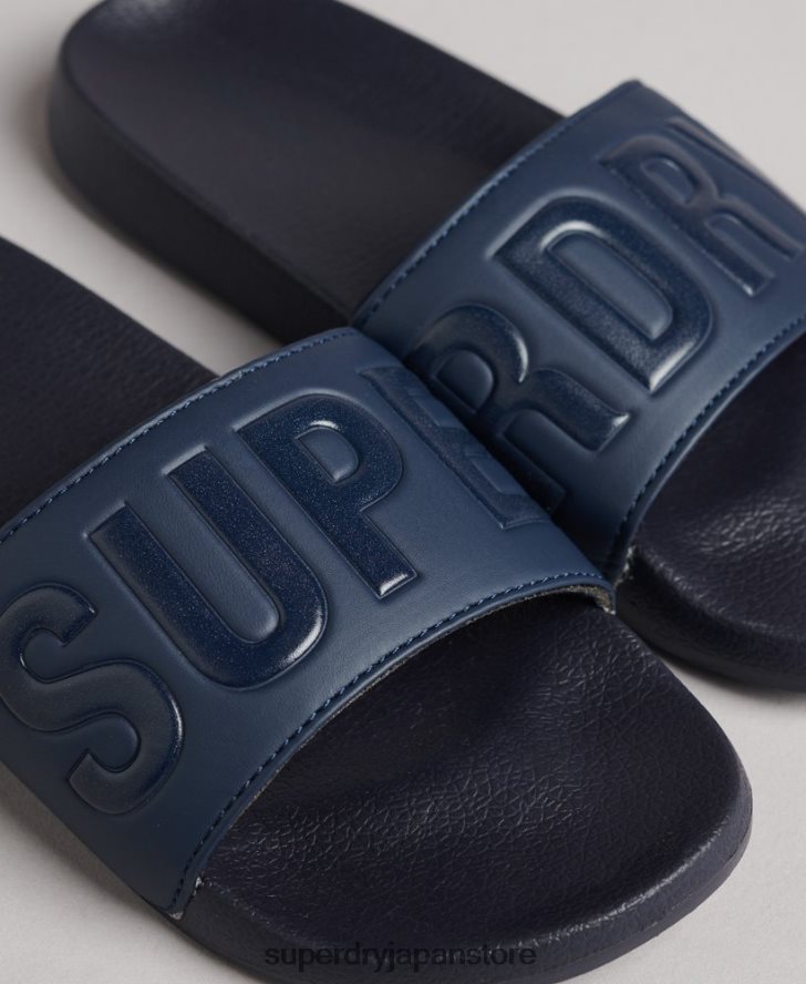 コアプールスライダー 女性 Superdry 靴 海軍 2J62PZ4381