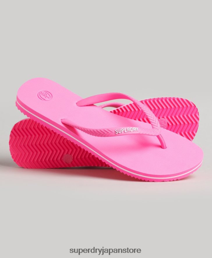 ヴィンテージクラシックビーチサンダル 女性 Superdry 靴 ピンク 2J62PZ4382