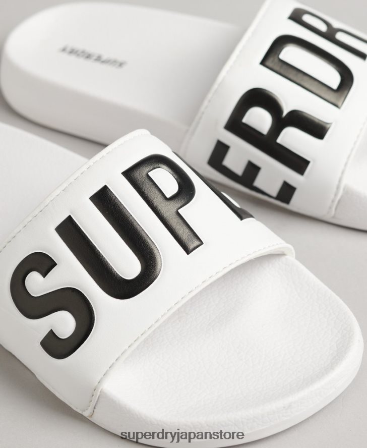 コアプールスライダー 女性 Superdry 靴 白 2J62PZ4383