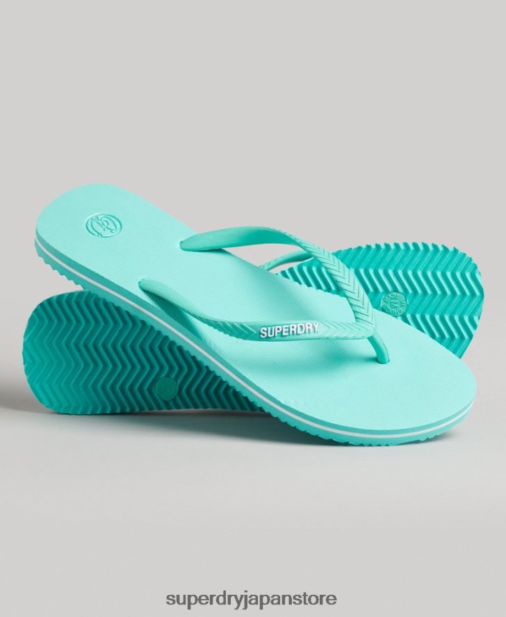 ヴィンテージクラシックビーチサンダル 女性 Superdry 靴 青 2J62PZ4386