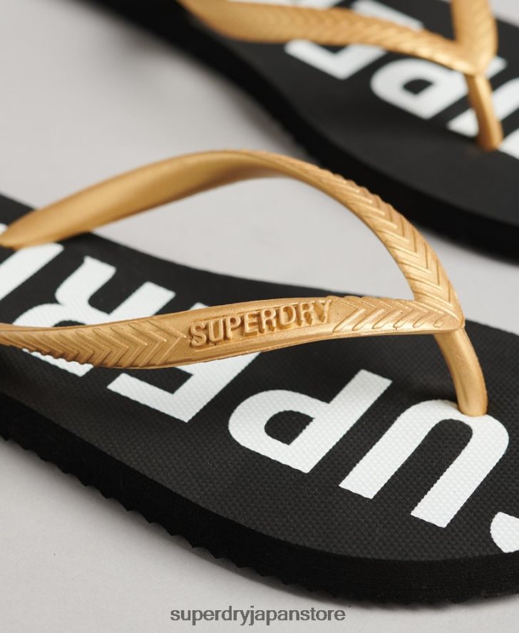 コードエッセンシャルフリップフロップ 女性 Superdry 靴 黒 2J62PZ4388