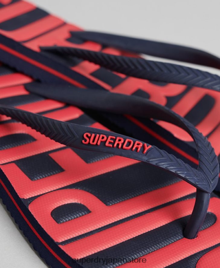ヴィンテージビーガンビーチサンダル 女性 Superdry 靴 海軍 2J62PZ4389