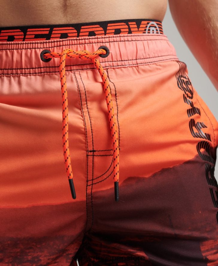 ステートボレースイムショーツ 男性 Superdry 衣類 オレンジ 2J62PZ438