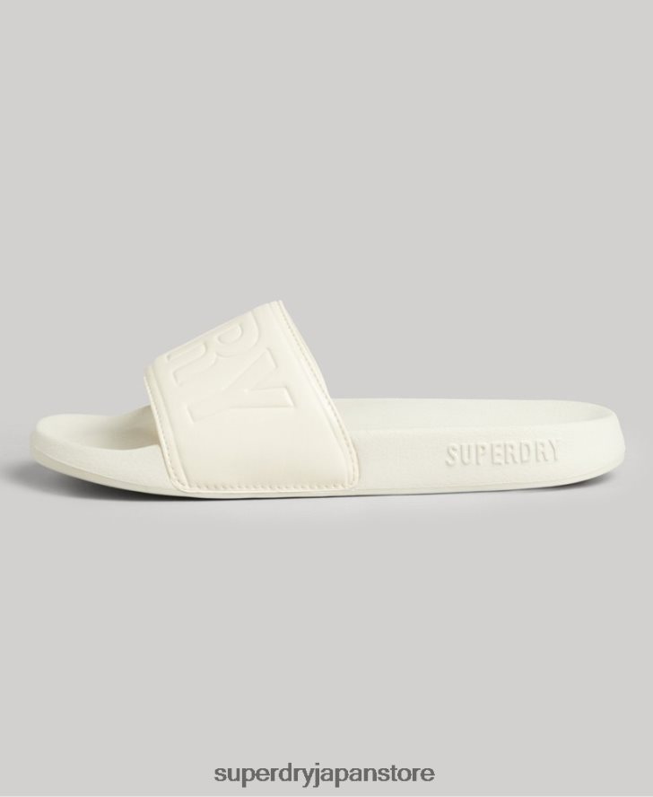 コードコアプールスライダー 女性 Superdry 靴 クリーム 2J62PZ4390