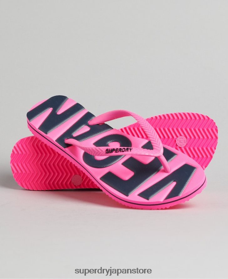 ヴィンテージビーガンクラシックビーチサンダル 女性 Superdry 靴 ピンク 2J62PZ4396