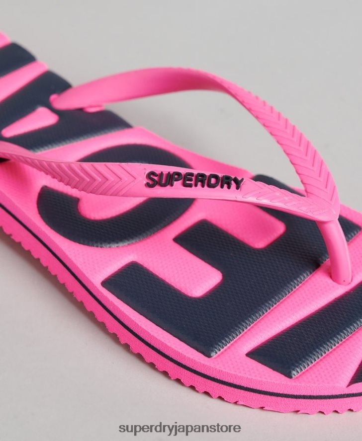 ヴィンテージビーガンクラシックビーチサンダル 女性 Superdry 靴 ピンク 2J62PZ4396