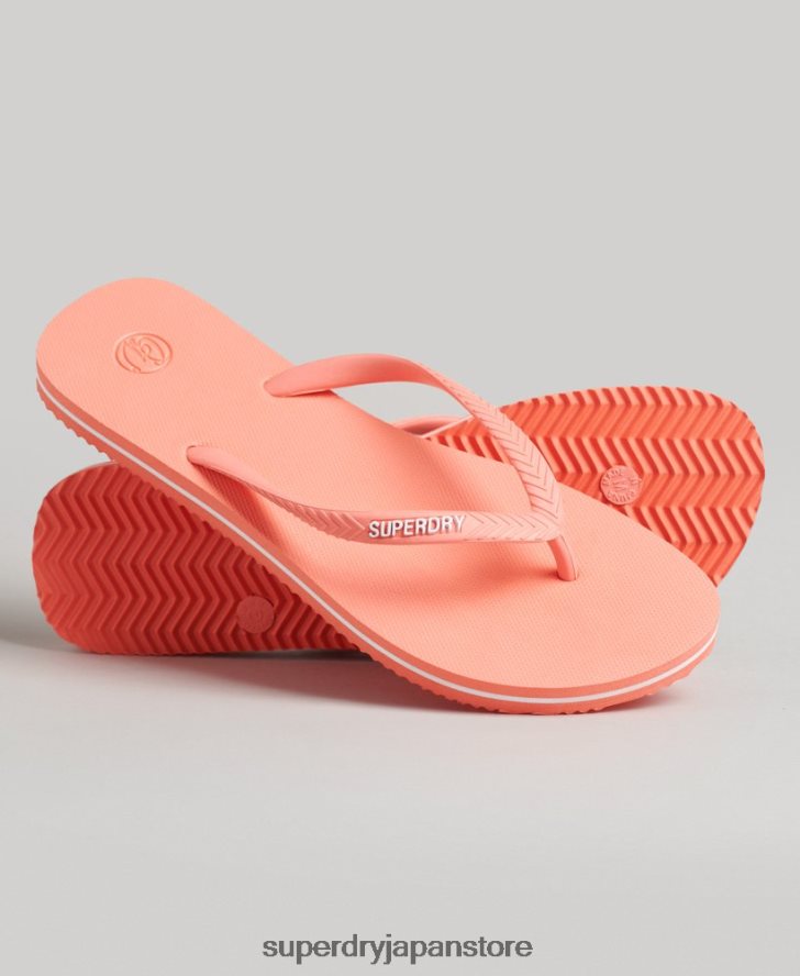 ヴィンテージクラシックビーチサンダル 女性 Superdry 靴 コーラル 2J62PZ4397