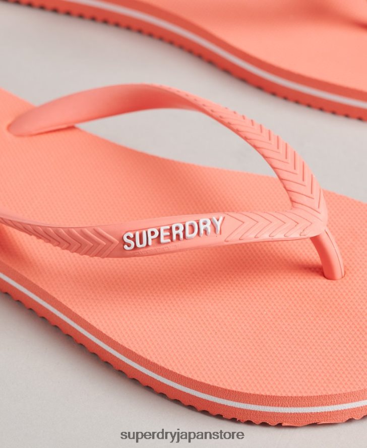 ヴィンテージクラシックビーチサンダル 女性 Superdry 靴 コーラル 2J62PZ4397