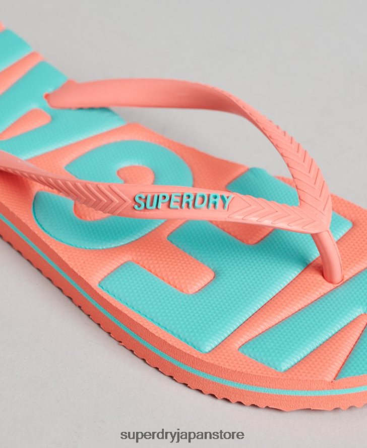 ヴィンテージビーガンクラシックビーチサンダル 女性 Superdry 靴 コーラル 2J62PZ4399