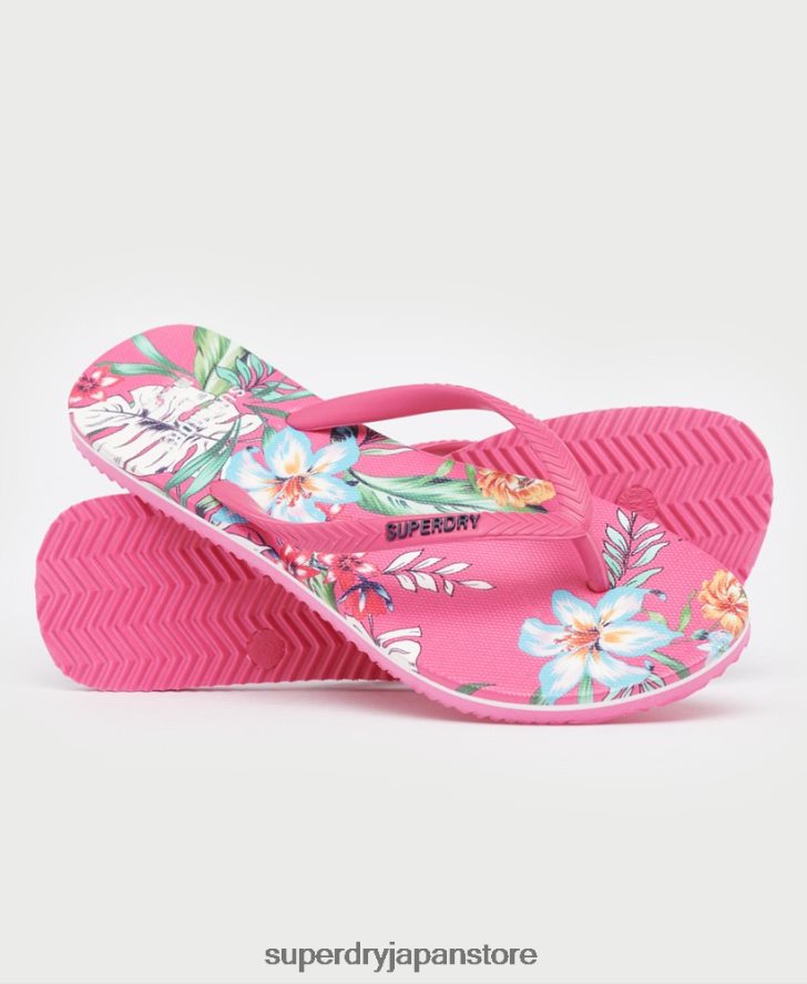 クラシックなヴィンテージビーチサンダル 女性 Superdry 靴 ピンク 2J62PZ4401