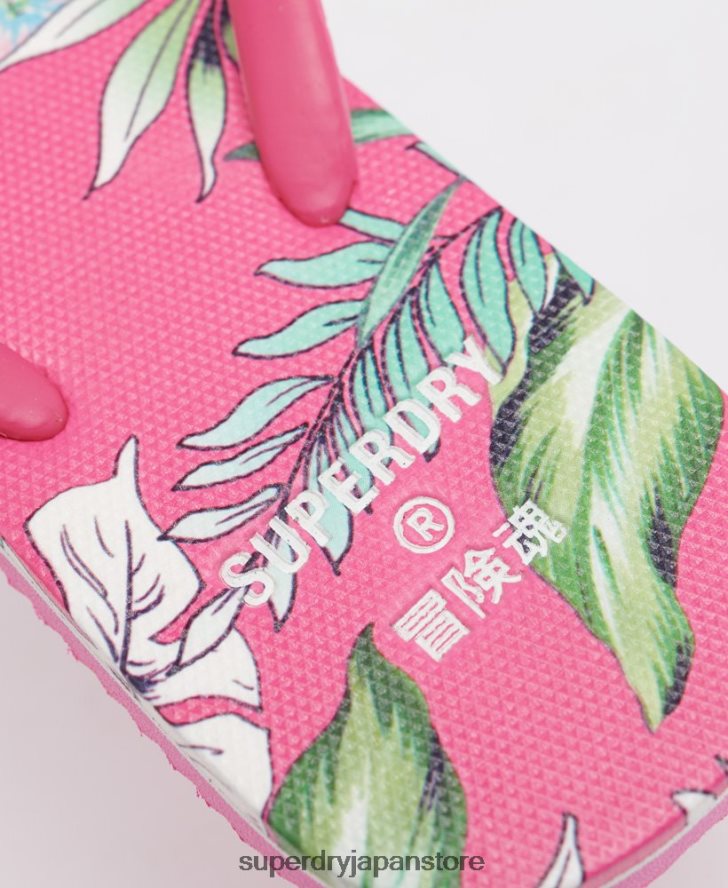 クラシックなヴィンテージビーチサンダル 女性 Superdry 靴 ピンク 2J62PZ4401
