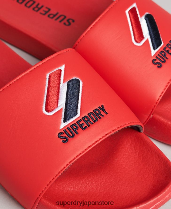 コアプールスライダー 女性 Superdry 靴 赤 2J62PZ4404