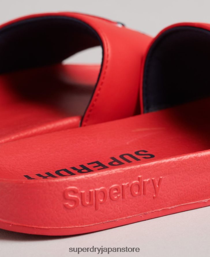 コアプールスライダー 女性 Superdry 靴 赤 2J62PZ4404