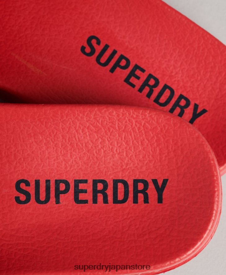 コアプールスライダー 女性 Superdry 靴 赤 2J62PZ4404