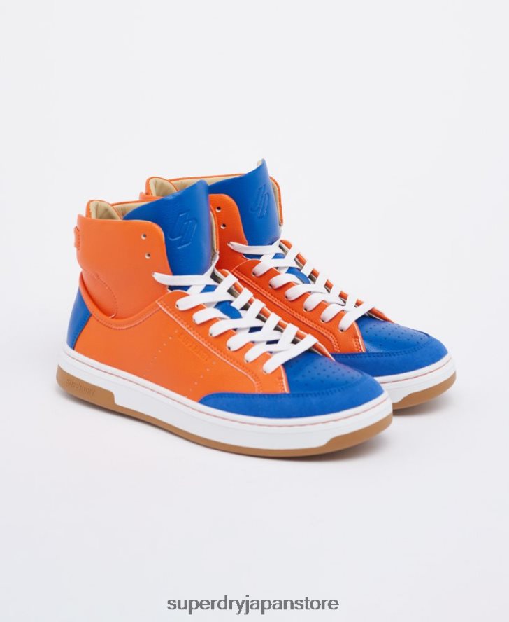 ビーガン バスケット スポーツ ハイトップ トレーナー 女性 Superdry 靴 青 2J62PZ4405