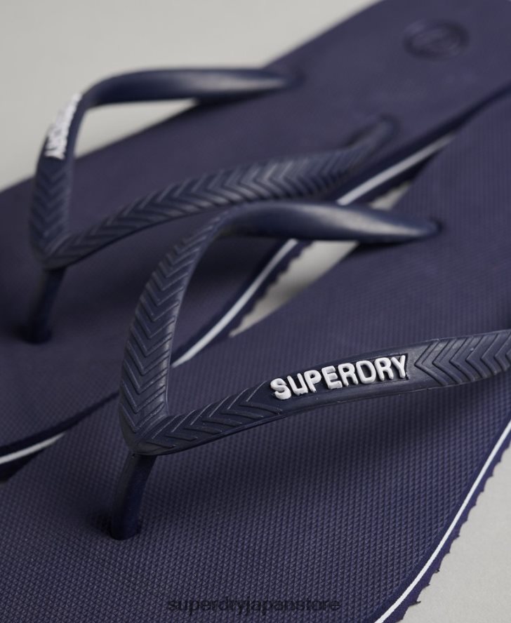 ヴィンテージクラシックビーチサンダル 女性 Superdry 靴 海軍 2J62PZ4408