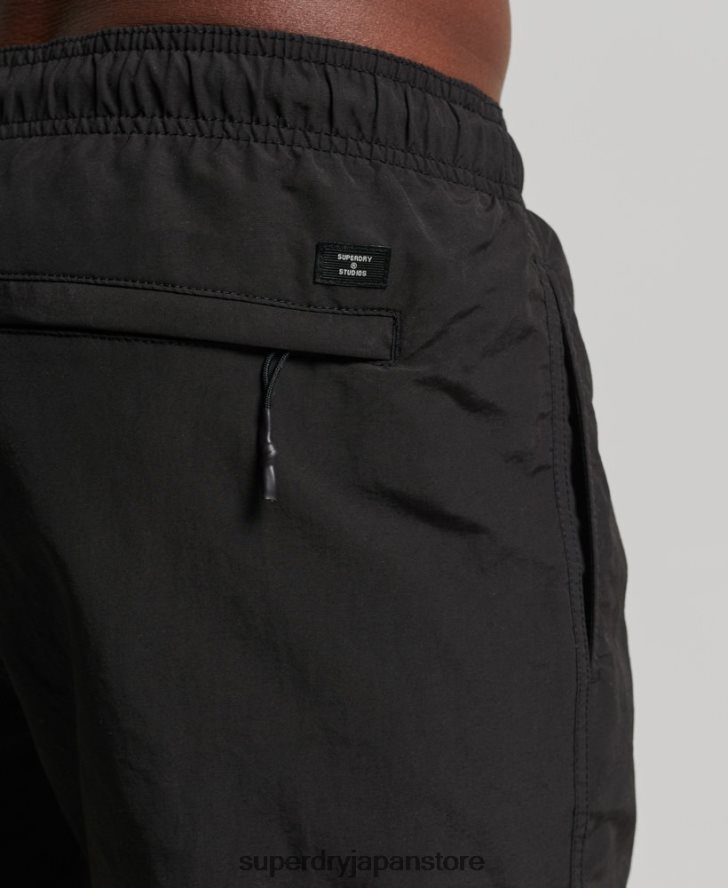 スタジオリサイクルスイムショーツ 男性 Superdry 衣類 黒 2J62PZ440