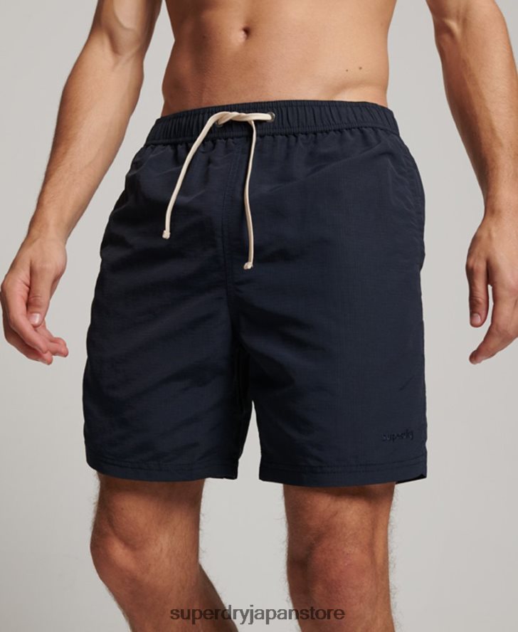リップストップリサイクルスイムショーツ 男性 Superdry 衣類 海軍 2J62PZ441