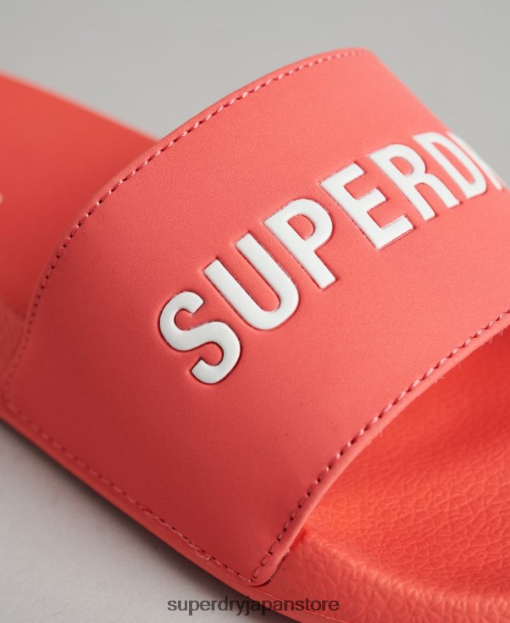 グラフィック成型プールスライダー 女性 Superdry 靴 コーラル 2J62PZ4411