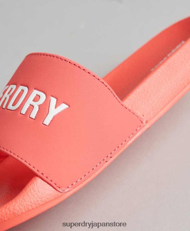 グラフィック成型プールスライダー 女性 Superdry 靴 コーラル 2J62PZ4411