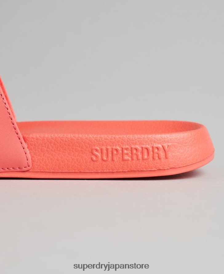 グラフィック成型プールスライダー 女性 Superdry 靴 コーラル 2J62PZ4411
