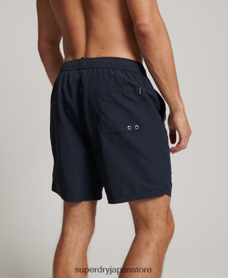 リップストップリサイクルスイムショーツ 男性 Superdry 衣類 海軍 2J62PZ441