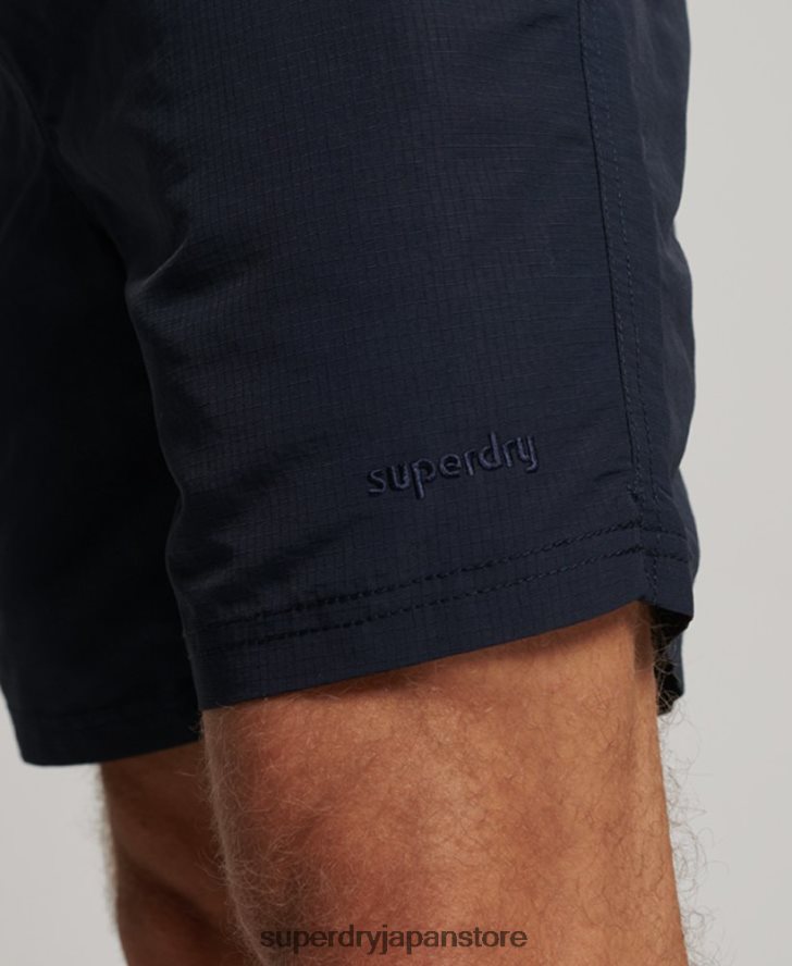 リップストップリサイクルスイムショーツ 男性 Superdry 衣類 海軍 2J62PZ441