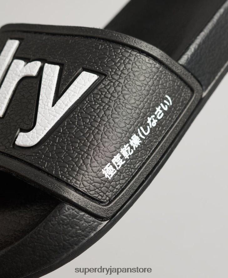 エヴァプールスライダー 女性 Superdry 靴 黒 2J62PZ4422