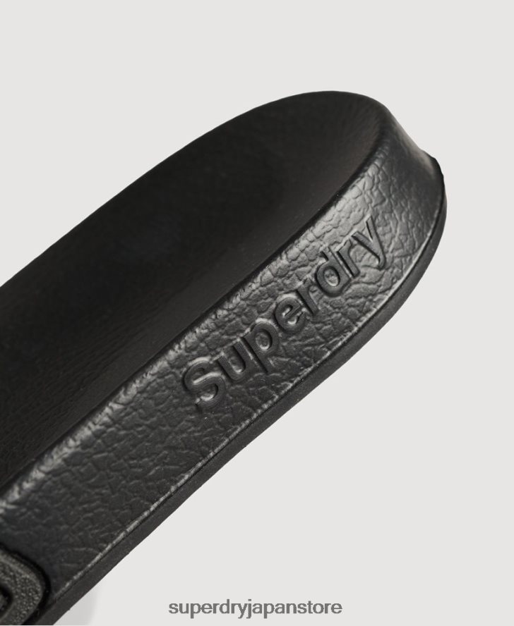 エヴァプールスライダー 女性 Superdry 靴 黒 2J62PZ4422