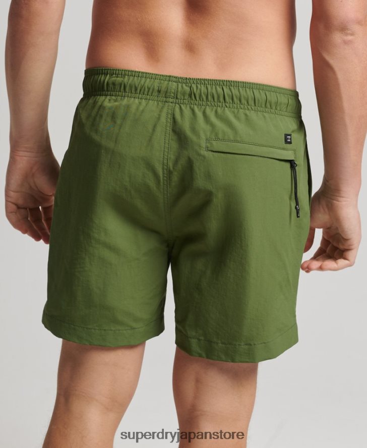 スタジオリサイクルスイムショーツ 男性 Superdry 衣類 緑 2J62PZ442