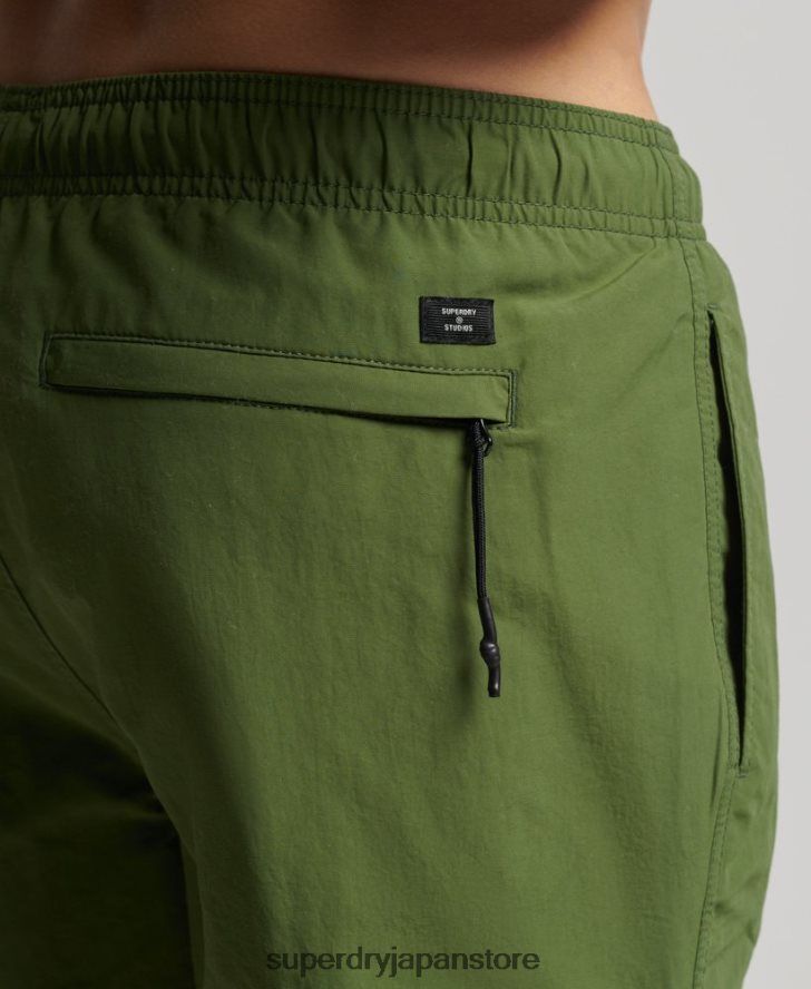 スタジオリサイクルスイムショーツ 男性 Superdry 衣類 緑 2J62PZ442