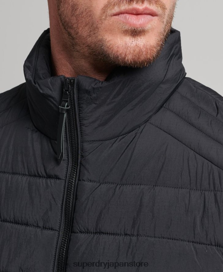 軽量パッド入りジレ 男性 Superdry 衣類 黒 2J62PZ4435