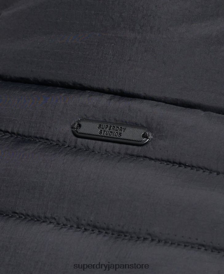 軽量パッド入りジレ 男性 Superdry 衣類 黒 2J62PZ4435