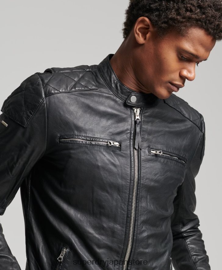 モトレーサージャケット 男性 Superdry 衣類 黒 2J62PZ4436