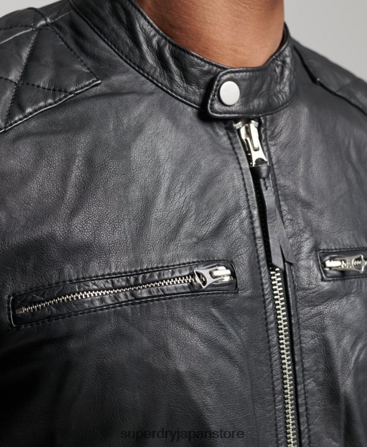 モトレーサージャケット 男性 Superdry 衣類 黒 2J62PZ4436